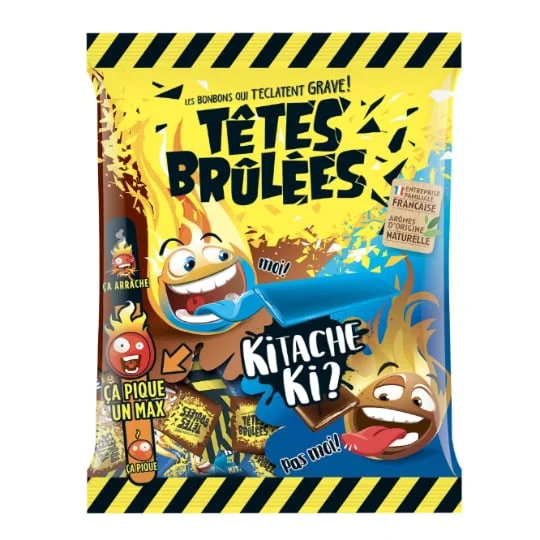 Bonbons barres goûts framboise/cola