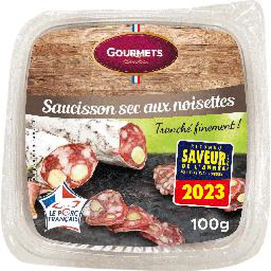 Saucisson Sec aux Noisettes tranché