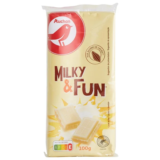 Milky&Fun tablette de chocolat blanc