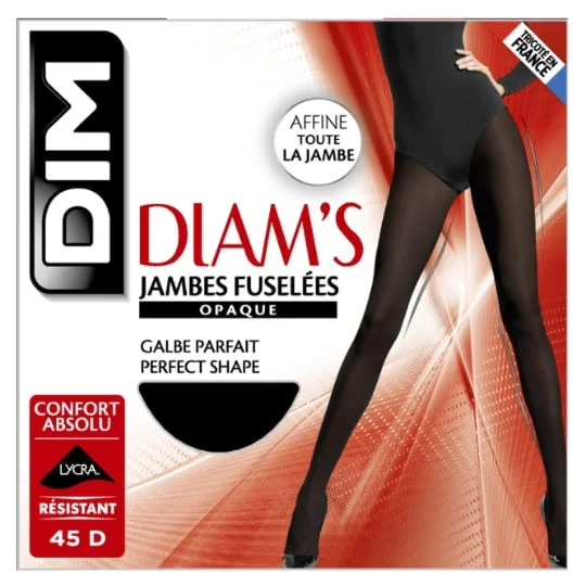 Collant Diam's opaque Jambes fuselées noir - Taille 3