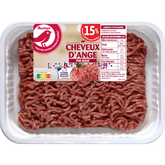 Haché vrac Pur BOeuf 15% MG