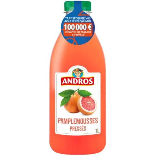 Jus de pamplemousses roses pressés 100% pur jus sans sucres ajoutés