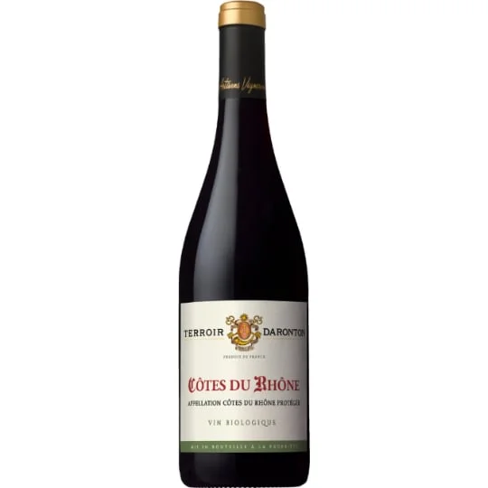 Vin rouge côtes du rhône Bio