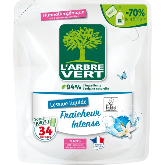 Lessive liquide fraîcheur intense hypoallergénique