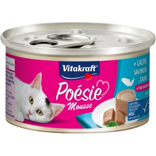 Aliment pour chat mousse saumon