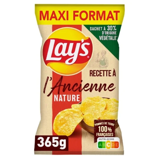 Chips à l'ancienne nature maxi format refermable