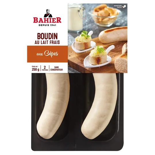 Boudins blancs aux cèpes