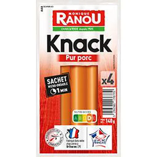 Saucisses Knack pur porc