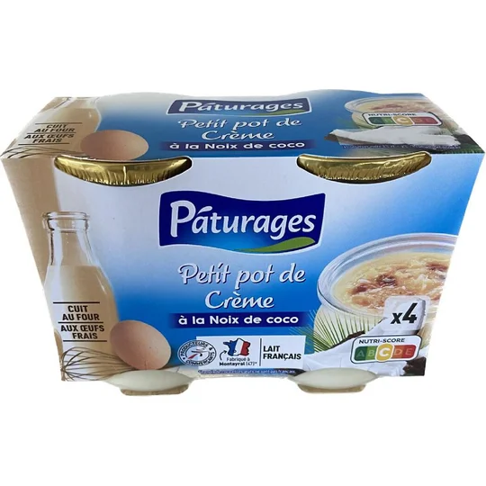 Petit pot de crème à la noix de coco
