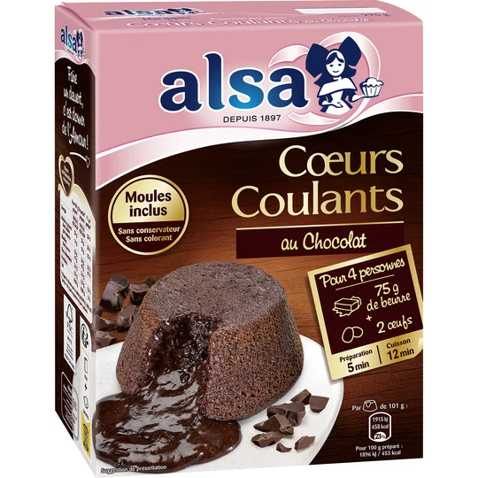 Prépa Gâteau Coeur Coulants Chocolat