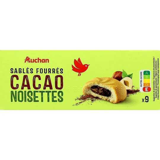 Sablé fourrés cacao noisettes