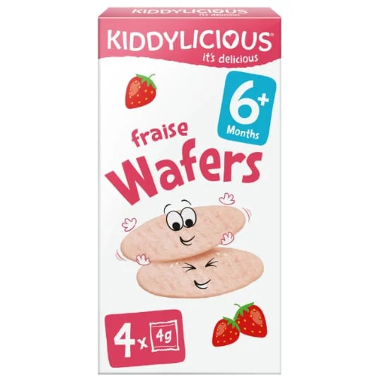 Gaufrettes à la fraise dès 6 mois