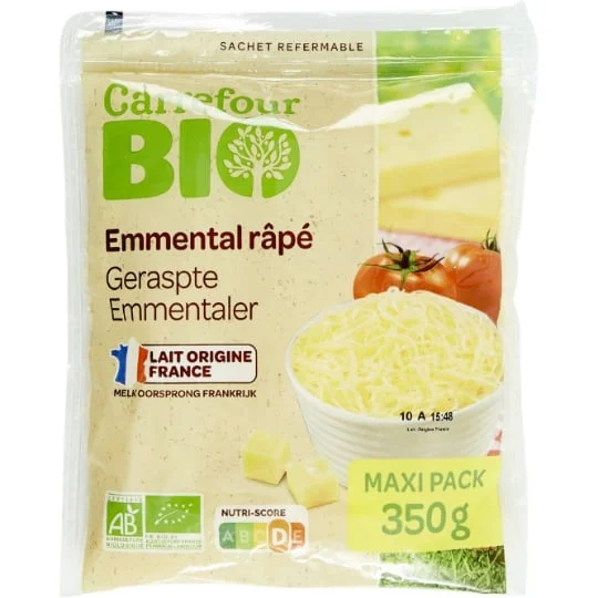 Emmental bio râpé
