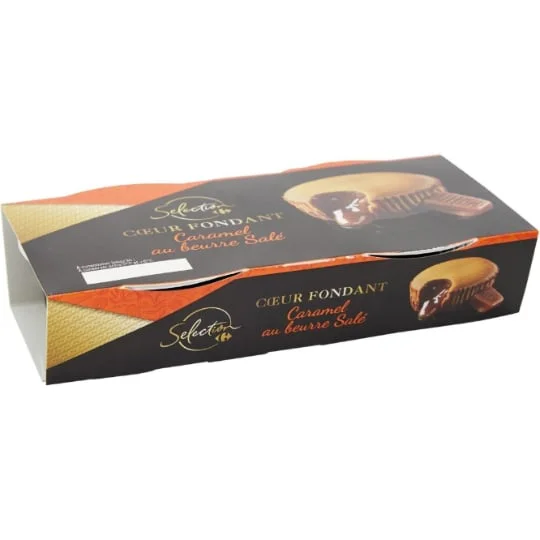 Dessert pâtissier coeur fondant caramel