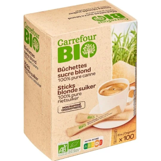 Sucre bio blond 100% pure canne