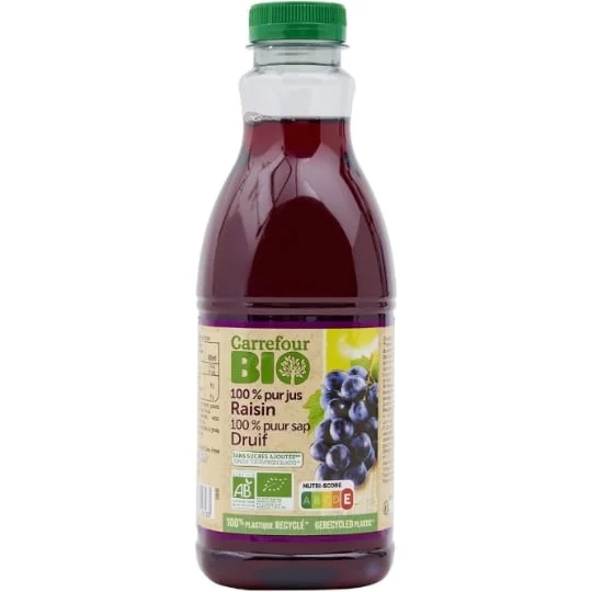 Jus de raisin bio 100% pur jus