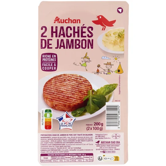 Hachés de jambon
