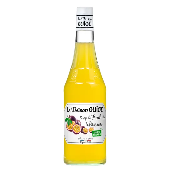 Sirop fruits de la passion bouteille verre