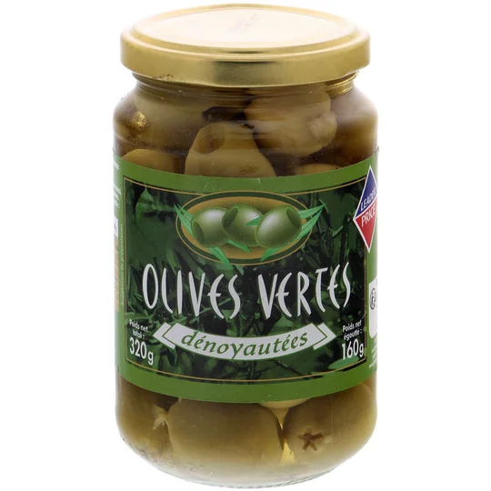 Olives vertes dénoyautées