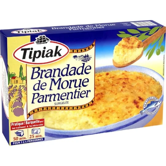Plat cuisiné brandade de morue
