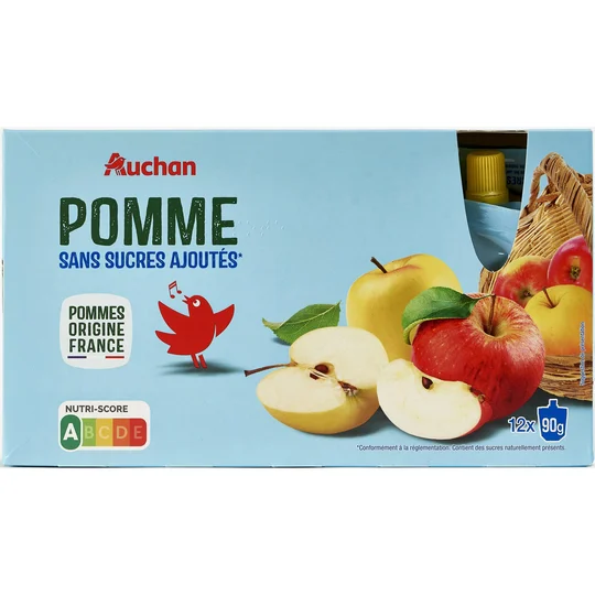 Gourdes pomme nature sans sucres ajoutés