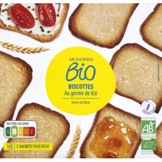 Biscottes au germe de blé bio