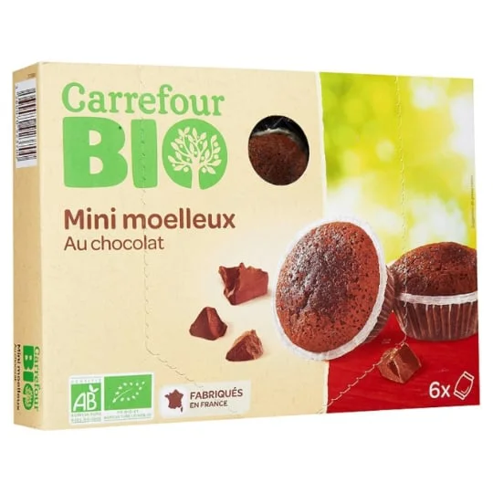 Moelleux bio mini au chocolat