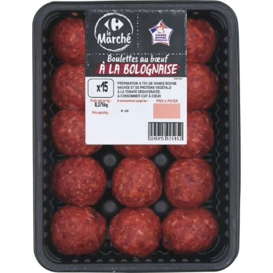 Boulettes au boeuf à la bolognaise