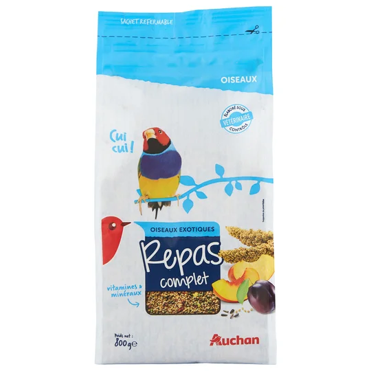 Menu complet pour oiseaux exotiques