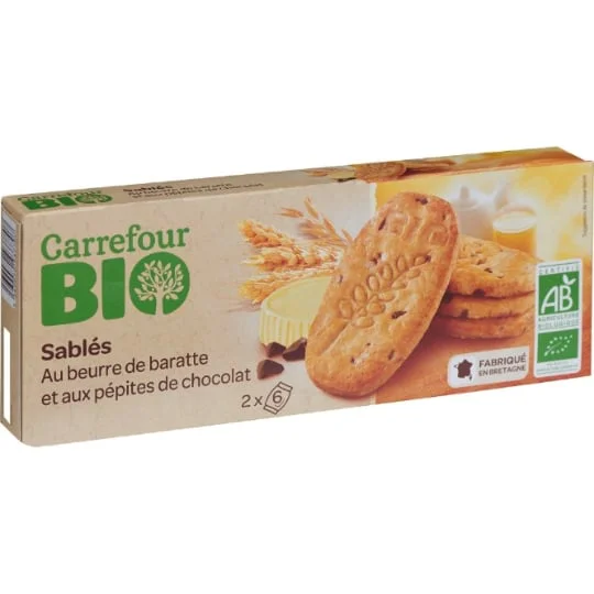 Biscuits bio sablés pépites chocolat