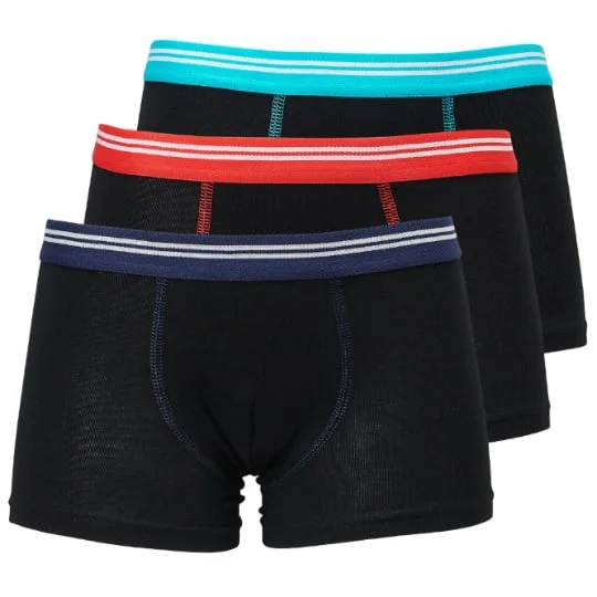 Boxer garçon noir uni 10-12 ans