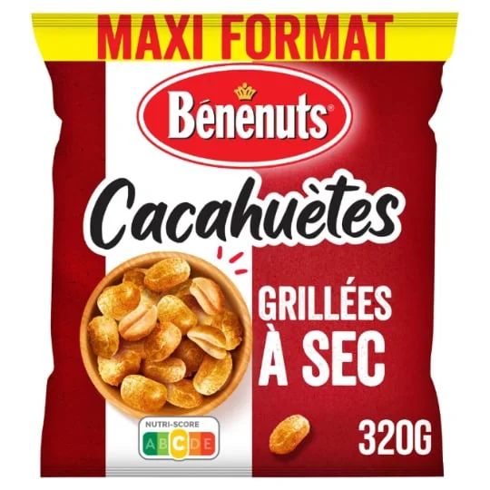 Cacahuètes grillées à sec maxi format