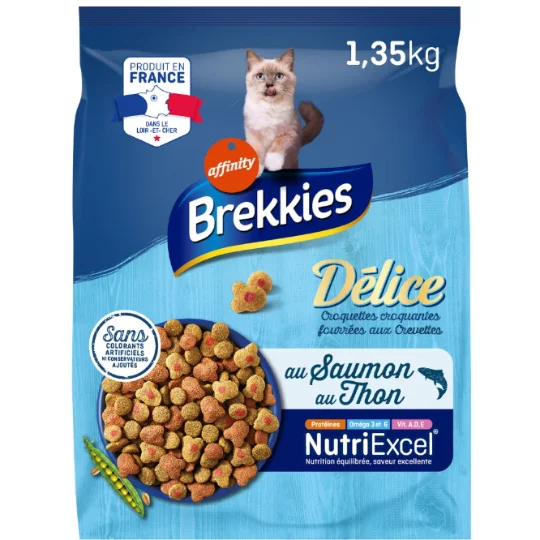Croquettes saumon et thon pour chat - Délice poisson