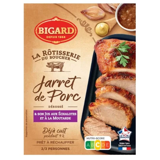 Jarret de porc cuit Jus échalote romarin
