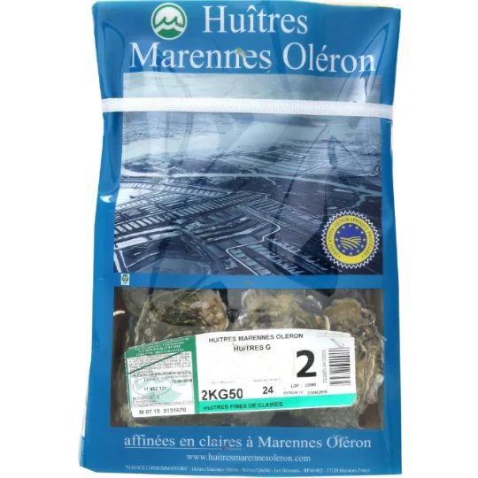 Huîtres Marennes Oléron IGP N°2