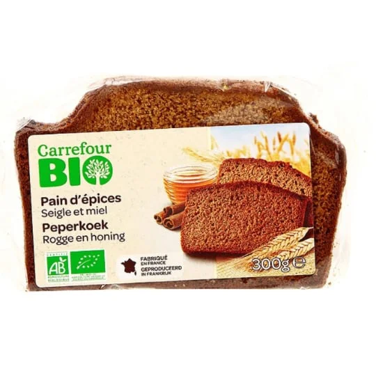 Pain d'épices seigle et miel Bio