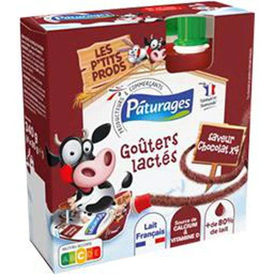 Goûters lactés saveur chocolat