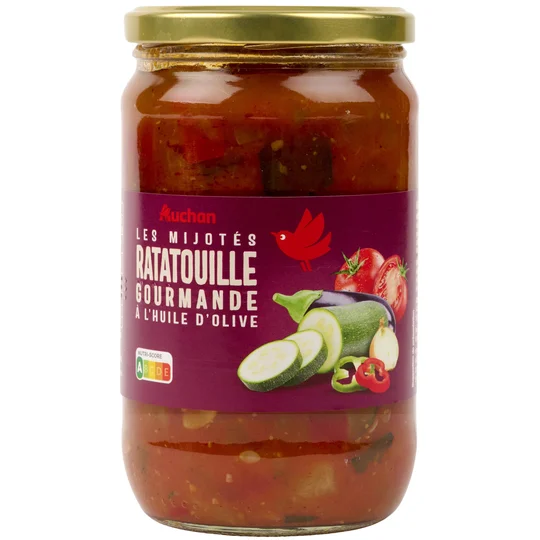 Ratatouille cuisinée à l'huile d'olive en bocal