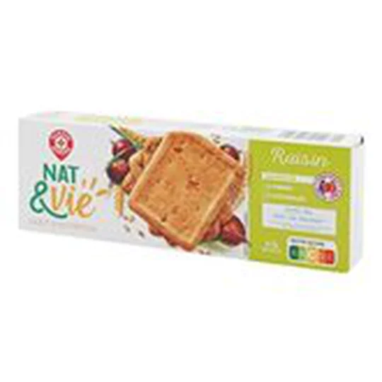 Biscuit goûter Nat&Vie Aux raisins