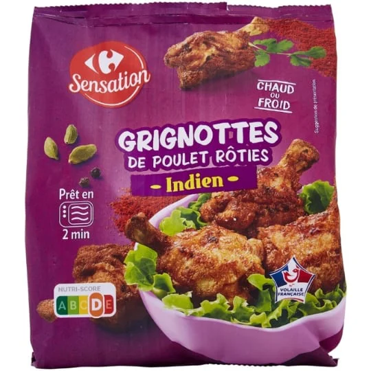 Grignottes de poulet rôties indien