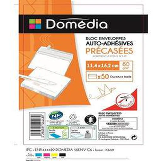 Bloc enveloppes auto-adhésives précasées 114x162