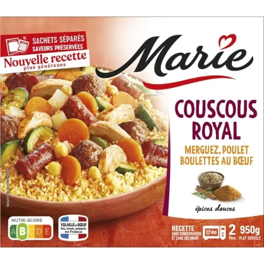 Plat cuisiné couscous merguez/poulet