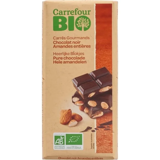 Chocolat Bio noir aux amandes