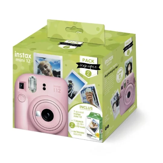 Appareil Photo Instantanée Instax Mini 12 Rose Pack FUJIFILM