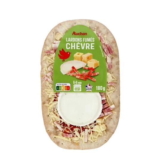 Mini pizza chèvre et lardons fumés