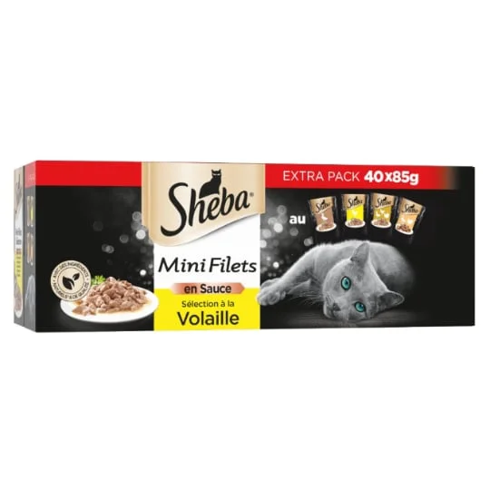 Pâtée pour chat mini filets fraicheur en sauce sélection à la volaille