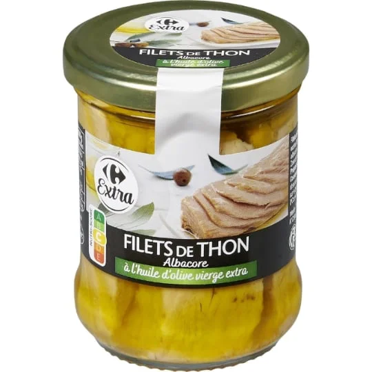 Filets de thon à l'huile d'olive vierge extra