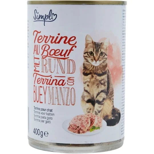 Pâtée pour chat boeuf