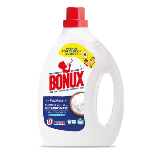 Fraîcheur - Lessive liquide - Bicarbonate - Peaux sensibles - 38 lavages