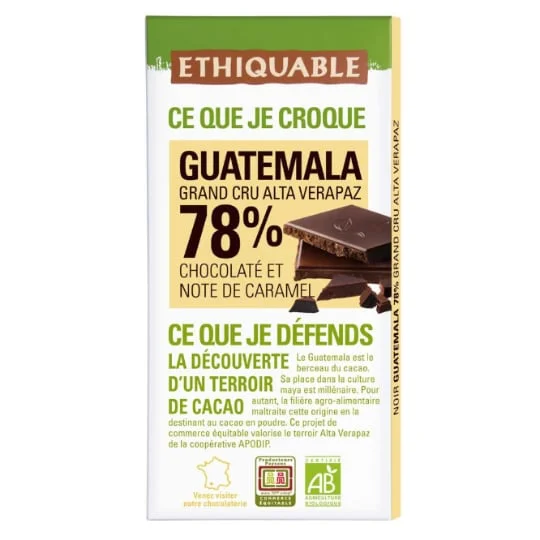 Chocolat noir 78%e Guatemala Bio
